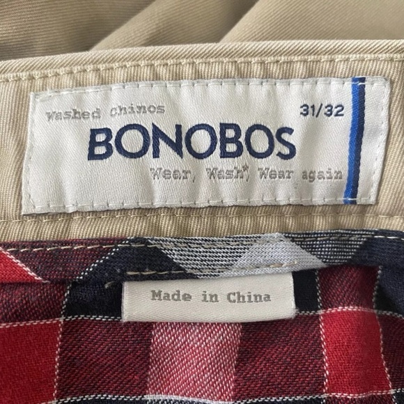 Bonobos Beige Straight Fit Chino Pants Mens Size 31X32 (1396) - Picture 4 of 5